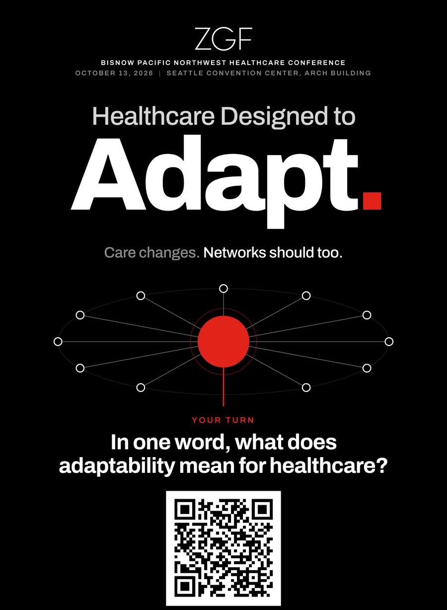 24 by 36 inch Healthcare Designed to Adapt poster with QR code