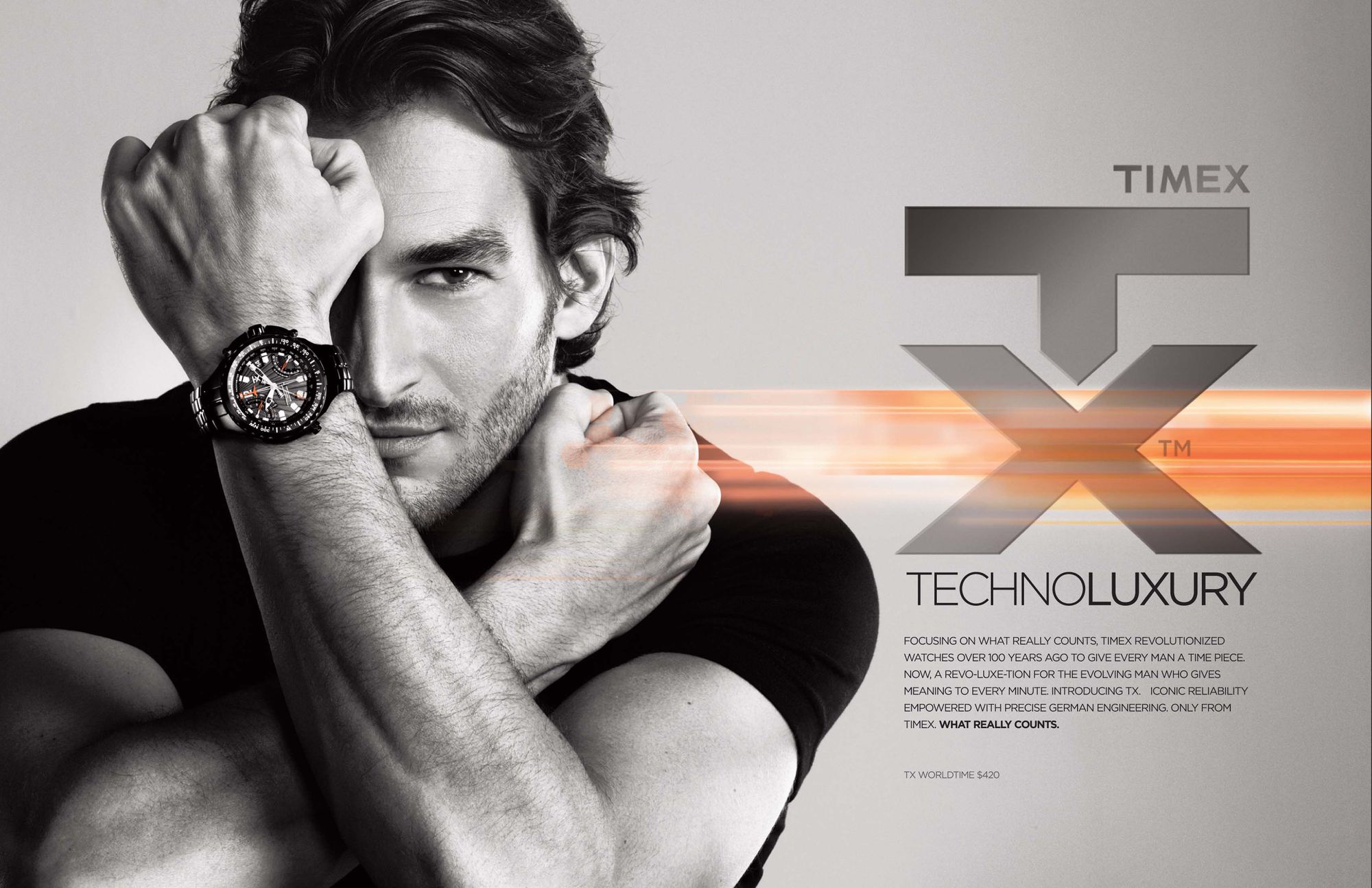 Timex TechnoLuxury campaign visual